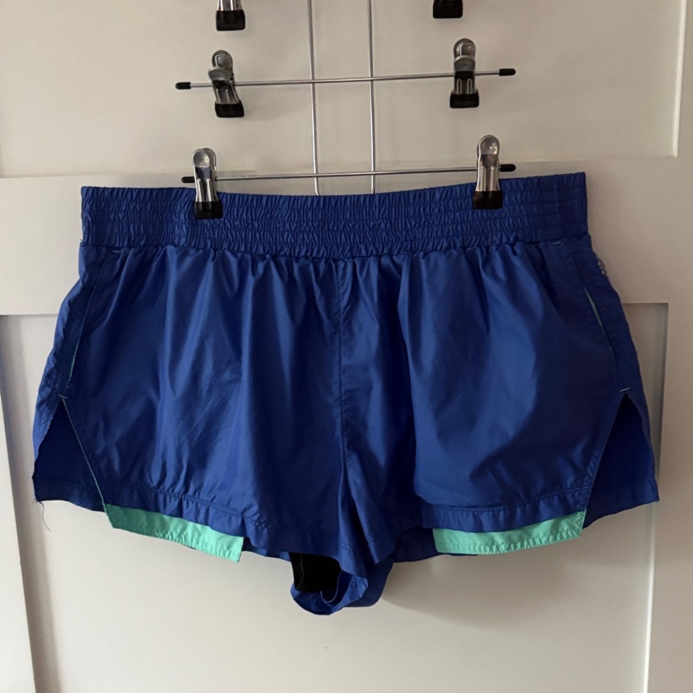 FP Movement by Free People Athletic Shorts in Blue and Teal